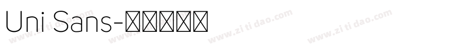 Uni Sans字体转换